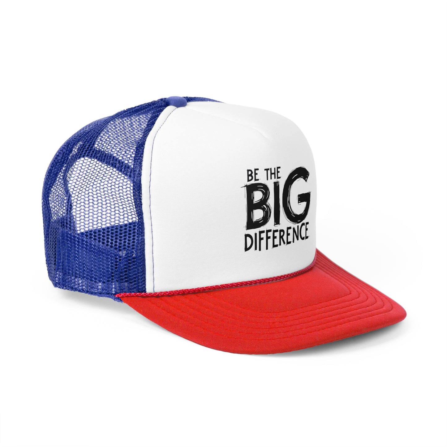 Vibrant Trucker Cap with 'Be the BIG Difference' Design, Ideal Gift for Outdoor Lovers, Great for Summer, Festivals, and Fundraisers