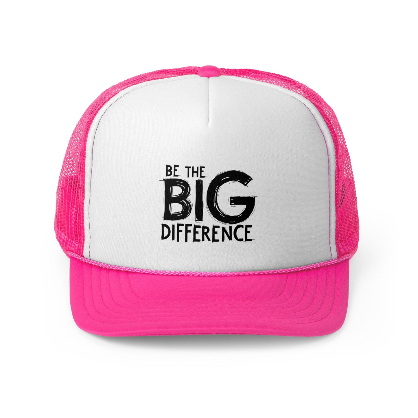 Vibrant Trucker Cap with 'Be the BIG Difference' Design, Ideal Gift for Outdoor Lovers, Great for Summer, Festivals, and Fundraisers
