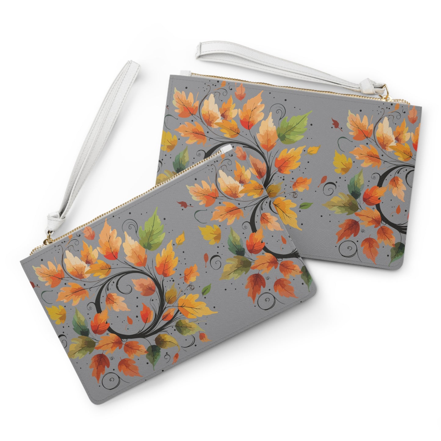 Autumn Leaf Clutch Bag | Floral Wristlet, Fall Accessory, Cozy Gift, Seasonal Purse for Parties & Outings, Eco-friendly Fashion