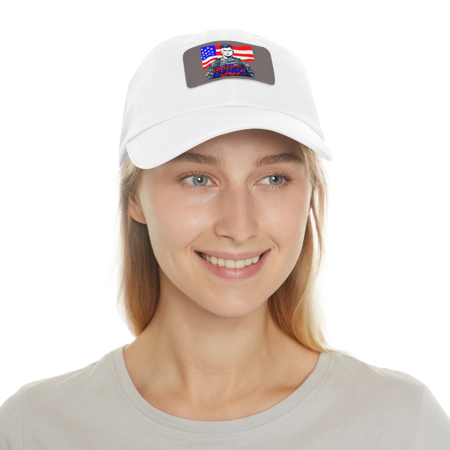 Patriotic Dad Hat with Leather Patch | Perfect Gift for Father's Day, Independence Day, Casual Outings, Outdoor Events, Everyday Wear