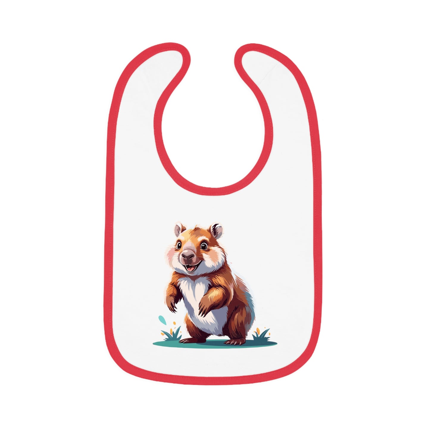 Cute Baby Bib with Adorable Wombat Design, Baby Shower Gift, Toddler Feeding Essential, Cute Animal Bib, Newborn Feeding Accessory