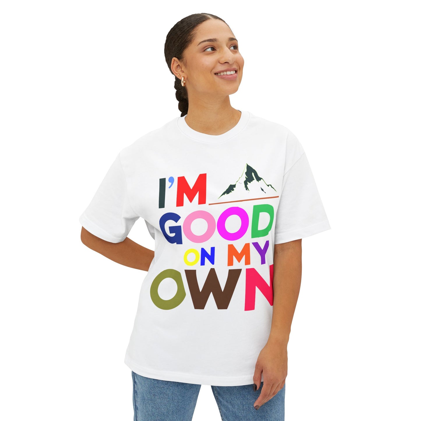 Empowering Oversized Tee, Motivational Tee, Unisex Casual Wear, Confidence Shirt, Gift for Friends, Everyday Wear