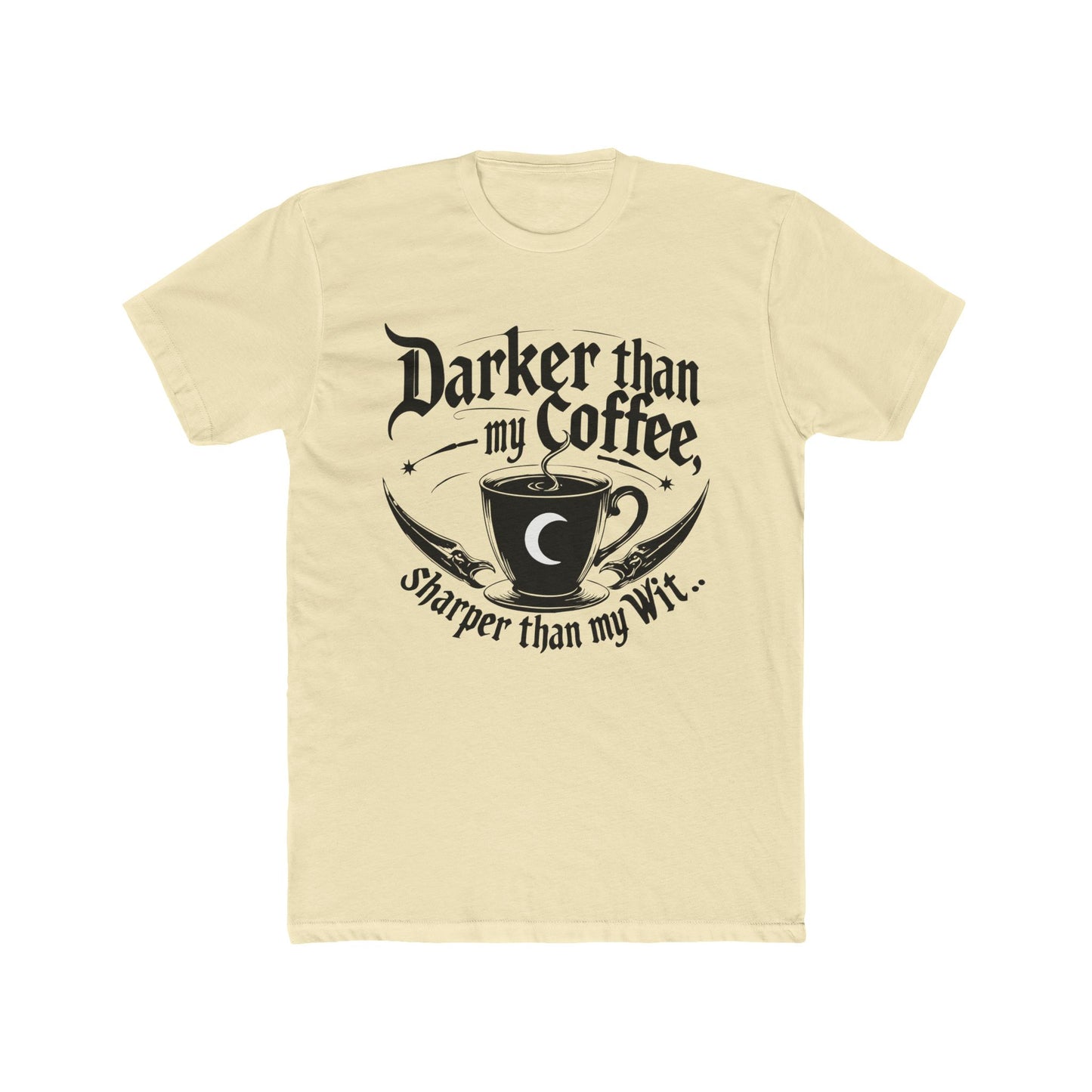 Darker Than My Coffee Unisex Crew Tee, Coffee Lover Shirt, Gifts for Baristas, Funny Tee, Casual Outfit, Coffee-Themed Merchandise
