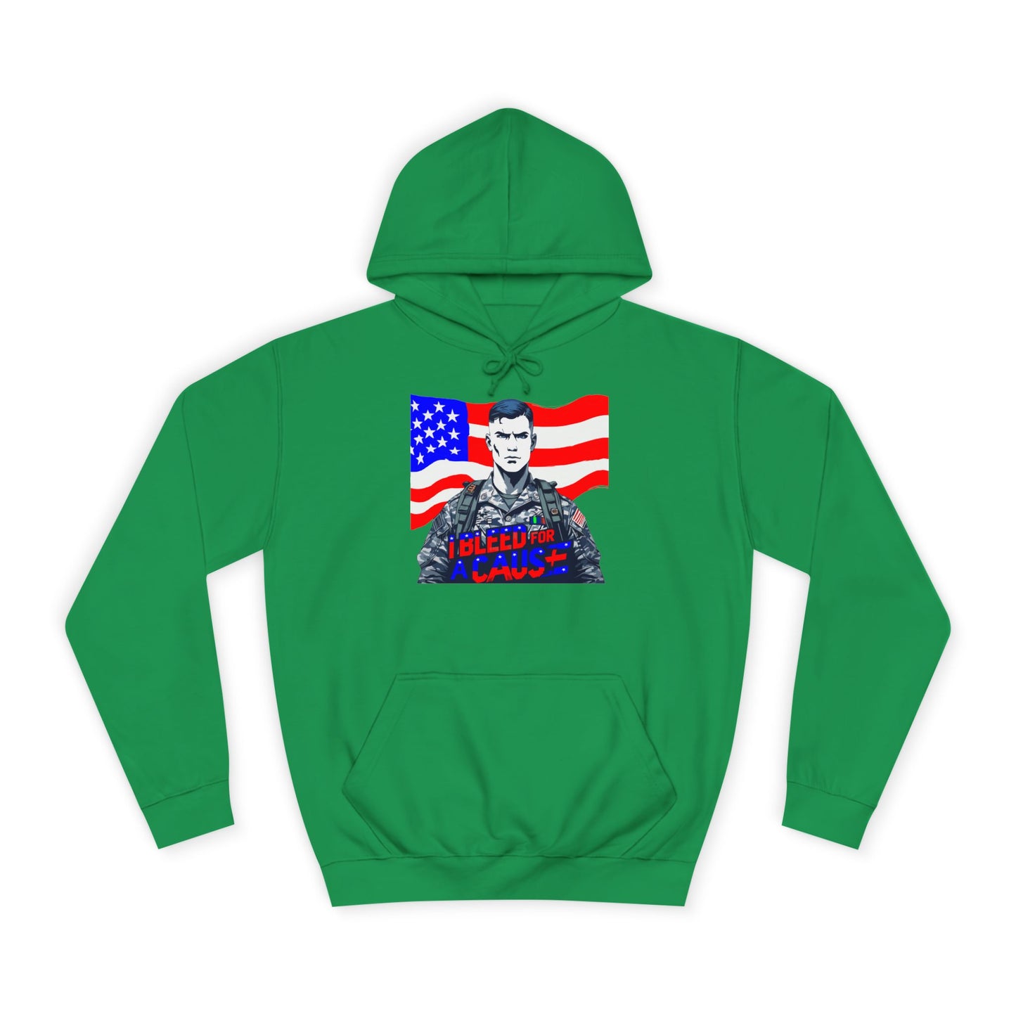 Patriotic Graphic Hoodie, Unisex College Hoodie, Casual Pullover, Gift for Students, USA Flag Sweatshirt, Cool College Apparel