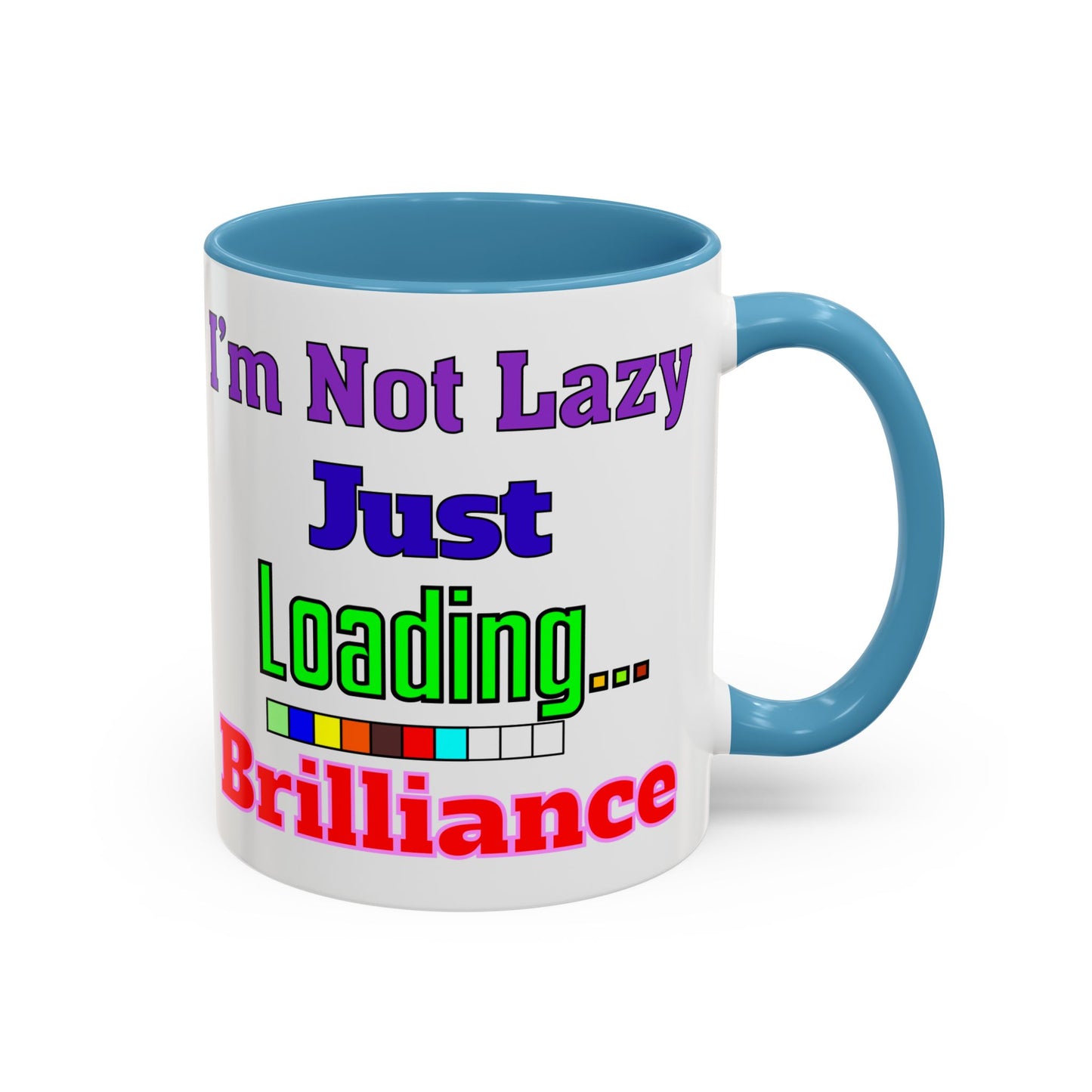 Accent Coffee Mug - I'm Not Lazy, Just Loading... Perfect Gift for Tech Lovers, Office Humor, Programmers, Coffee Lovers, Birthday