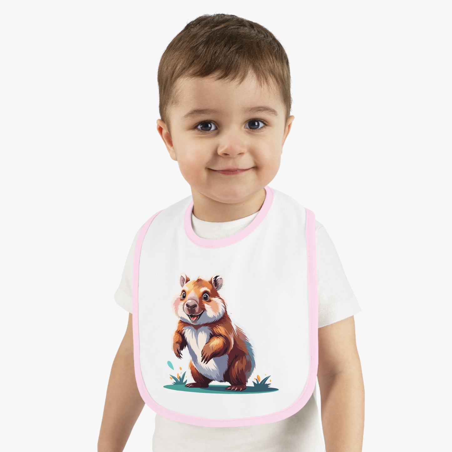 Cute Baby Bib with Adorable Wombat Design, Baby Shower Gift, Toddler Feeding Essential, Cute Animal Bib, Newborn Feeding Accessory