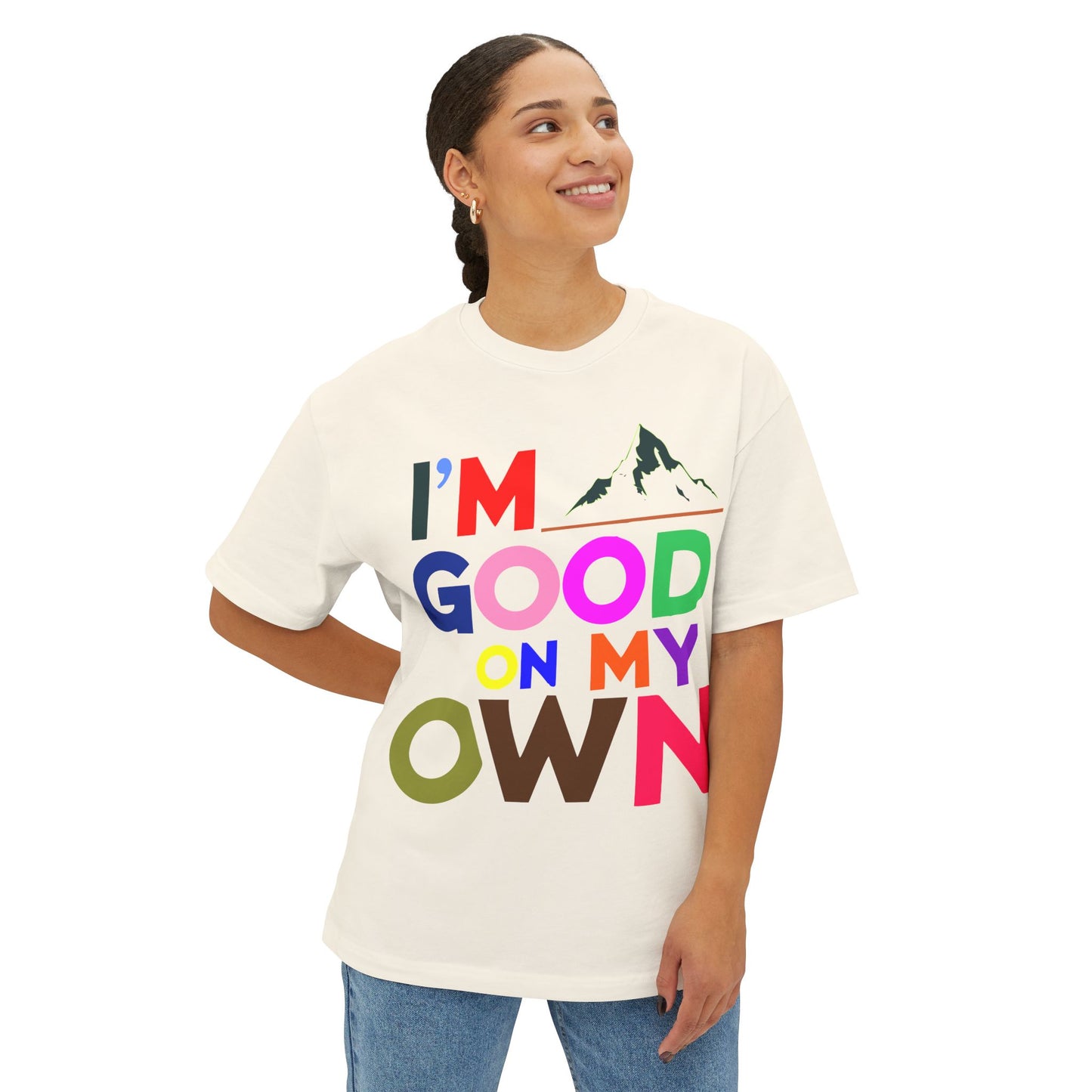 Empowering Oversized Tee, Motivational Tee, Unisex Casual Wear, Confidence Shirt, Gift for Friends, Everyday Wear