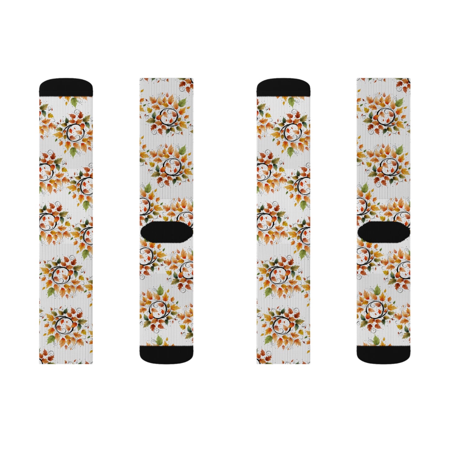 Floral Patterned Sublimation Socks, Cozy Gift for Her, Stylish Footwear for Spring, Unique Present for Celebrations