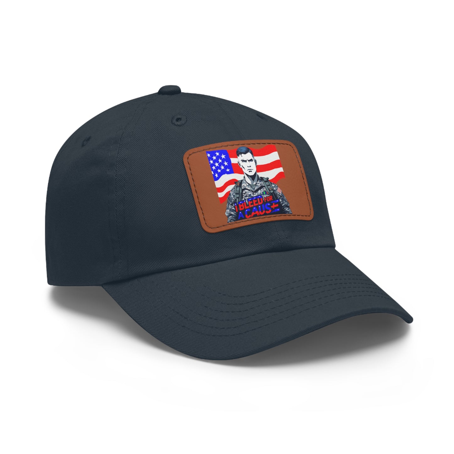 Patriotic Dad Hat with Leather Patch | Perfect Gift for Father's Day, Independence Day, Casual Outings, Outdoor Events, Everyday Wear