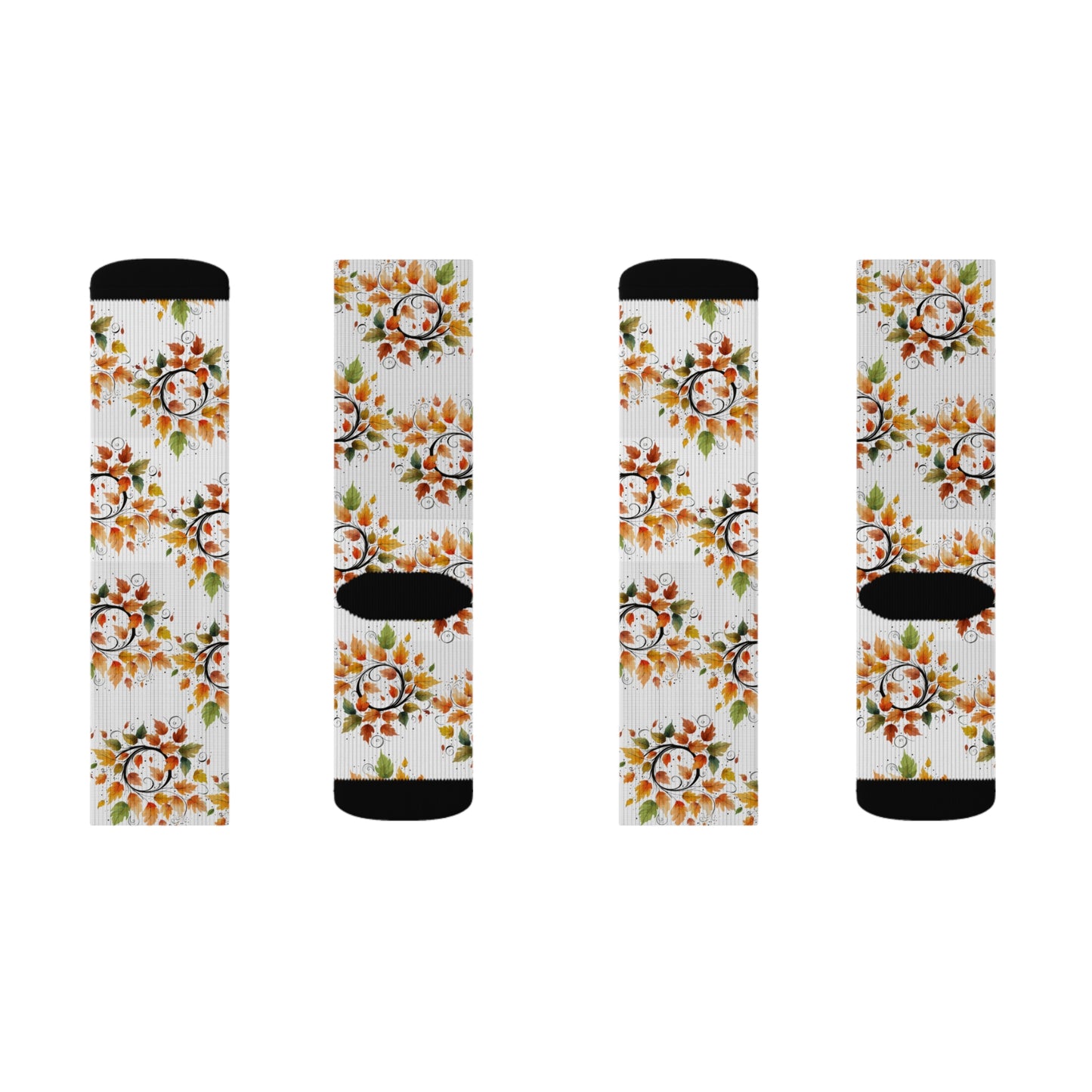 Floral Patterned Sublimation Socks, Cozy Gift for Her, Stylish Footwear for Spring, Unique Present for Celebrations