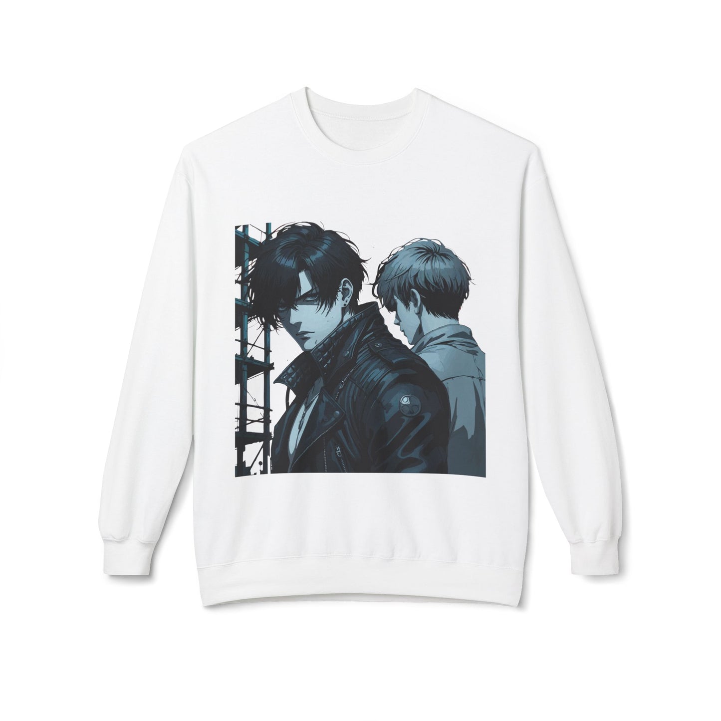 Unisex Fleece Crewneck Sweatshirt with Retro Art, Vintage Graphic Sweater, Casual Wear for Art Lovers, Gift for Him/Her, Cozy Relaxed Style