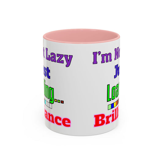 Accent Coffee Mug - I'm Not Lazy, Just Loading... Perfect Gift for Tech Lovers, Office Humor, Programmers, Coffee Lovers, Birthday