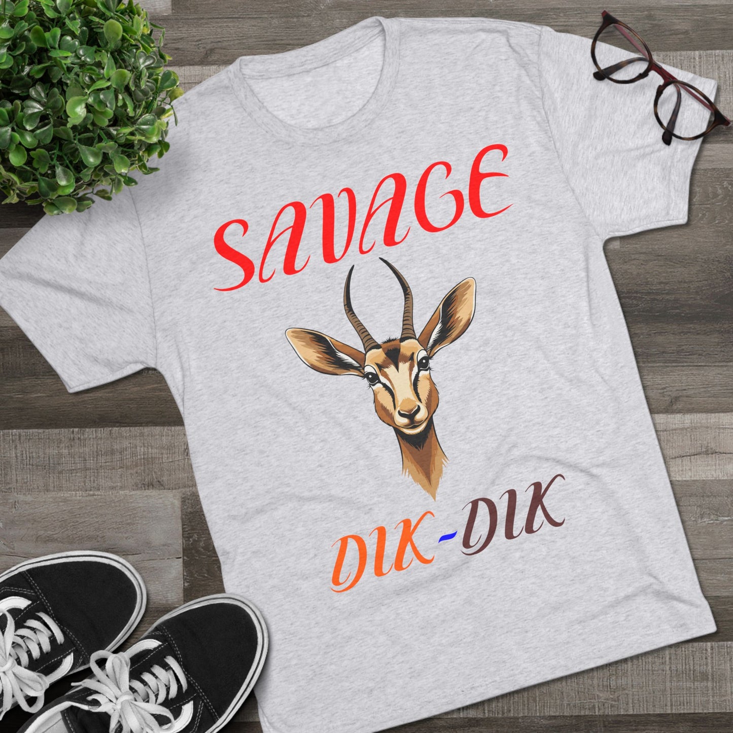 Savage Dik-Dik Unisex Tee - Trendy Graphic T-Shirt, Perfect for Casual Wear, Gift for Wildlife Lovers, Fun Statement Tee