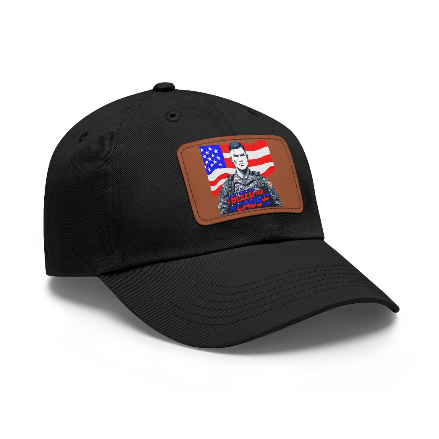 Patriotic Dad Hat with Leather Patch | Perfect Gift for Father's Day, Independence Day, Casual Outings, Outdoor Events, Everyday Wear