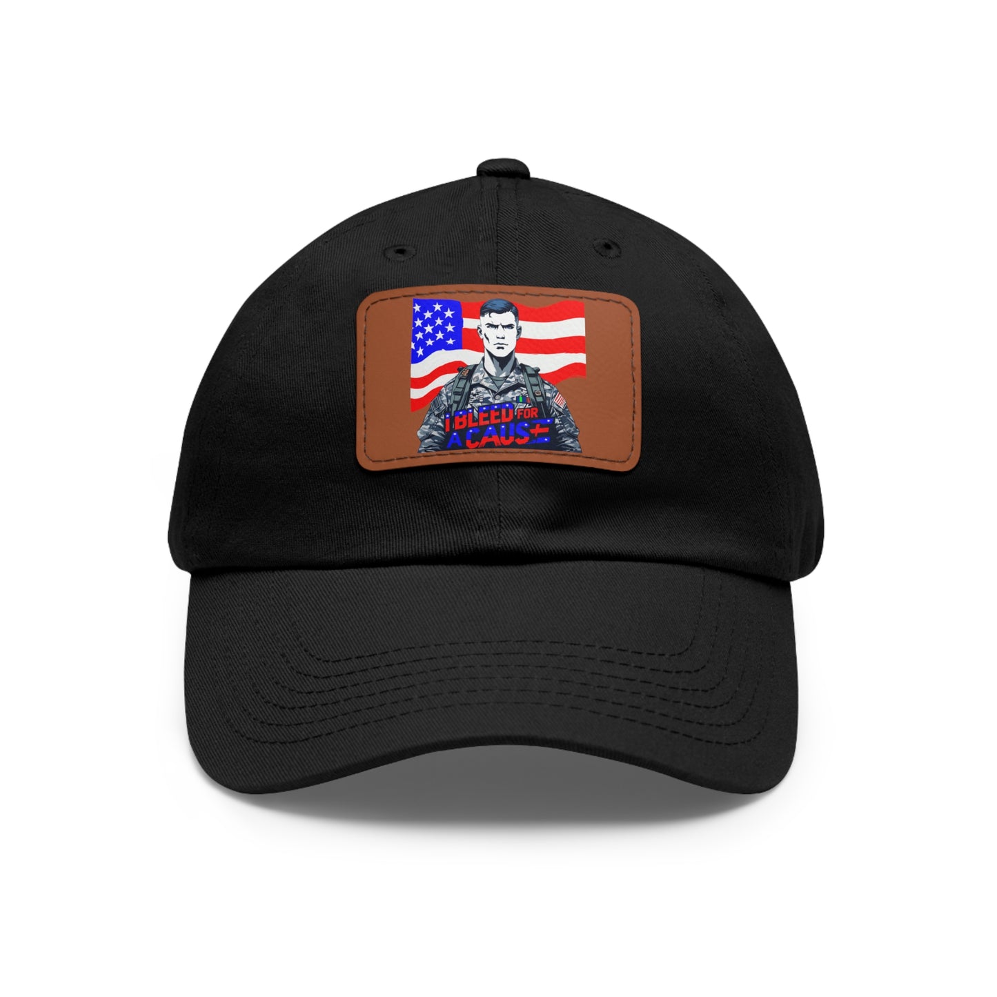 Patriotic Dad Hat with Leather Patch | Perfect Gift for Father's Day, Independence Day, Casual Outings, Outdoor Events, Everyday Wear