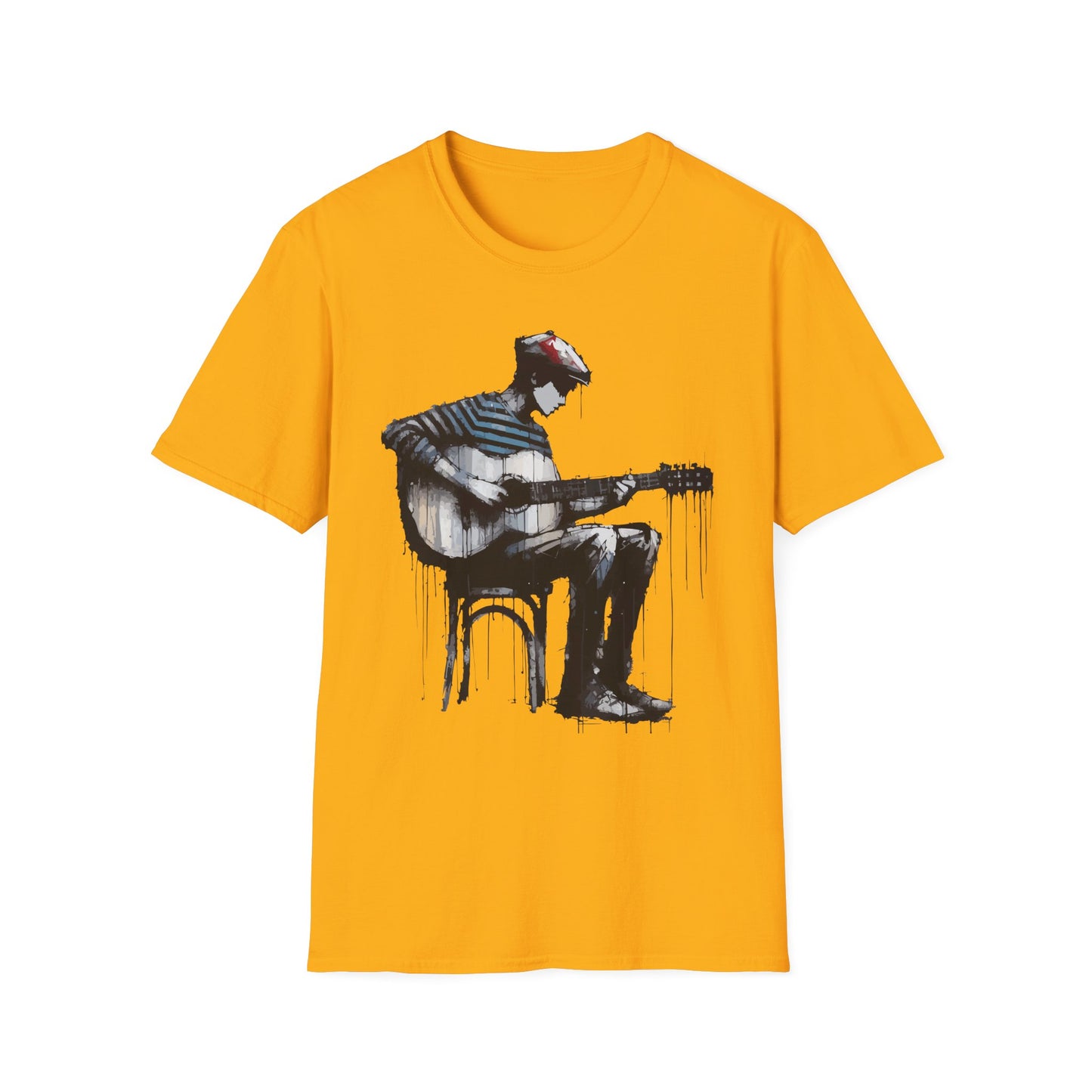 Artistic Guitarist Unisex T-Shirt | Music Lover Gift, Casual Wear, Festival Apparel, Creative Style, Unique Design