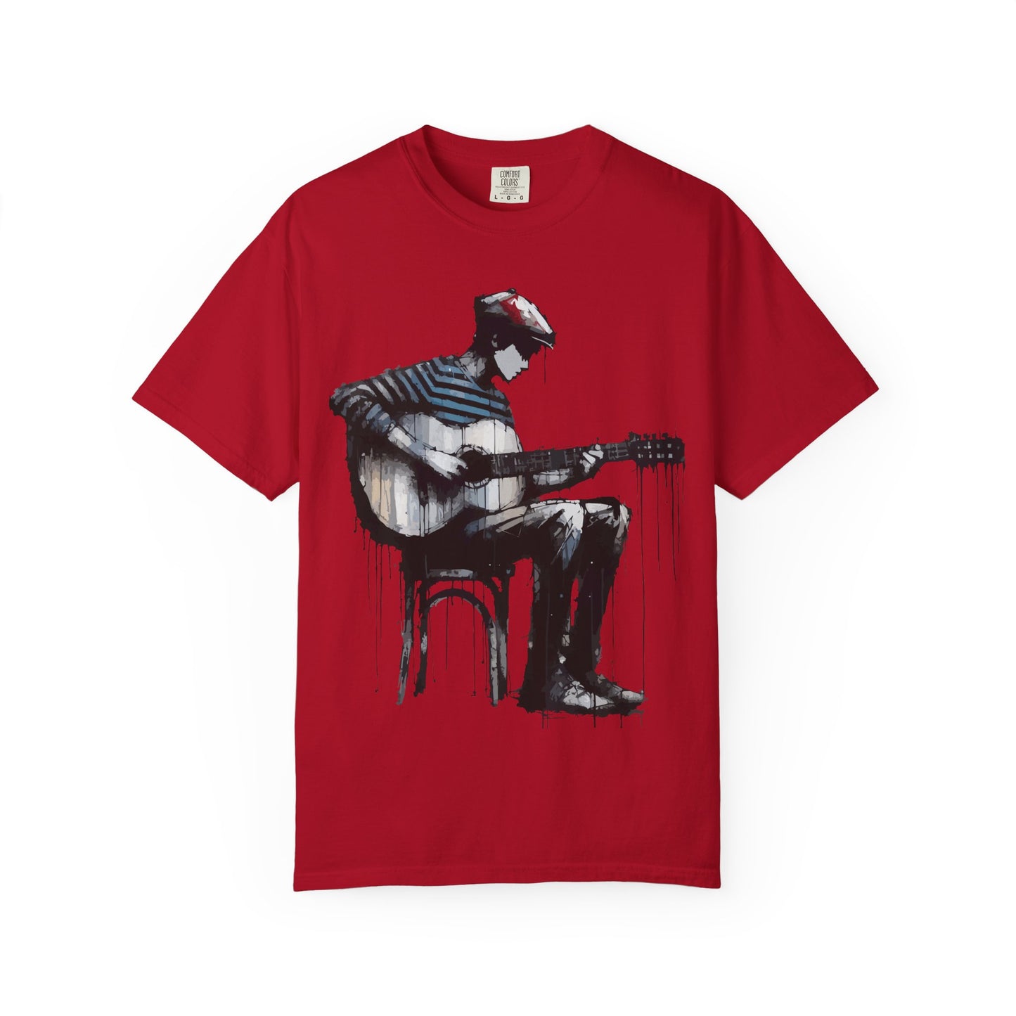 Artistic Guitarist Unisex T-shirt, Music Lover Gift, Bohemian Style Tee, Unisex Gift, Casual Wear
