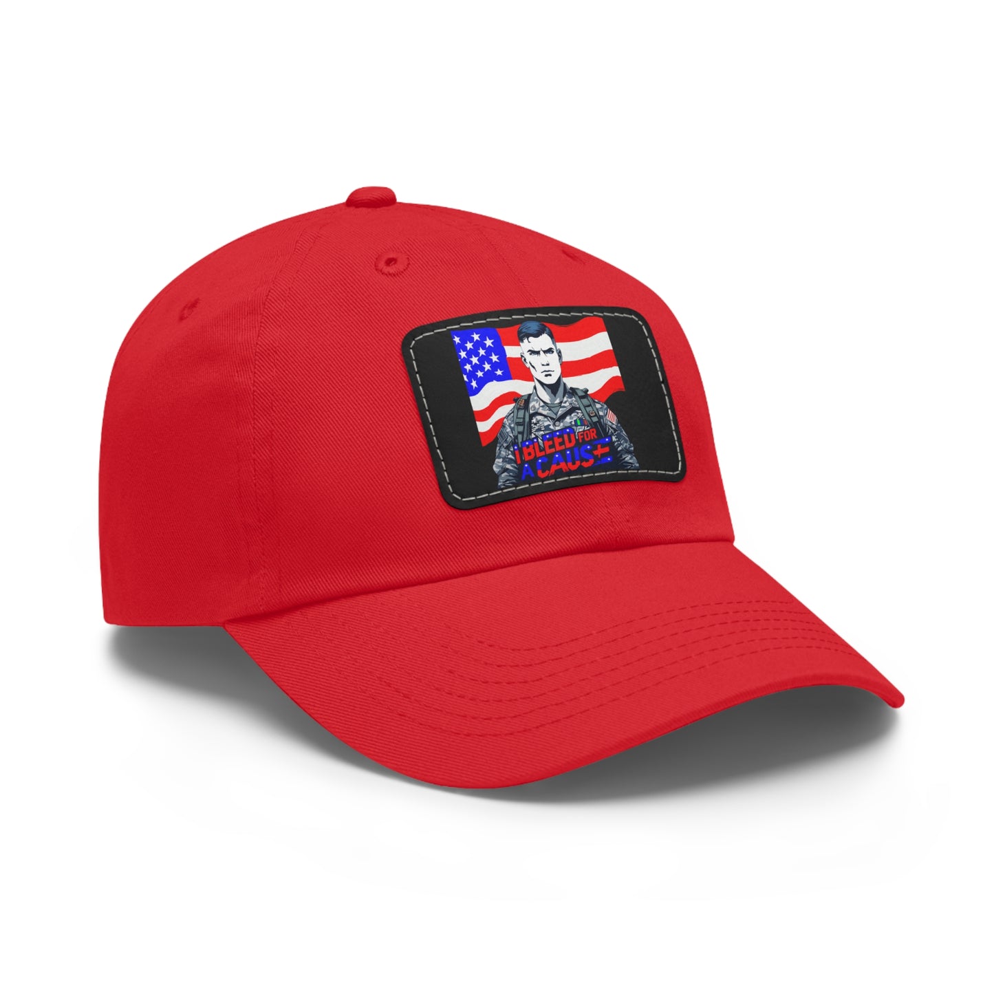 Patriotic Dad Hat with Leather Patch | Perfect Gift for Father's Day, Independence Day, Casual Outings, Outdoor Events, Everyday Wear