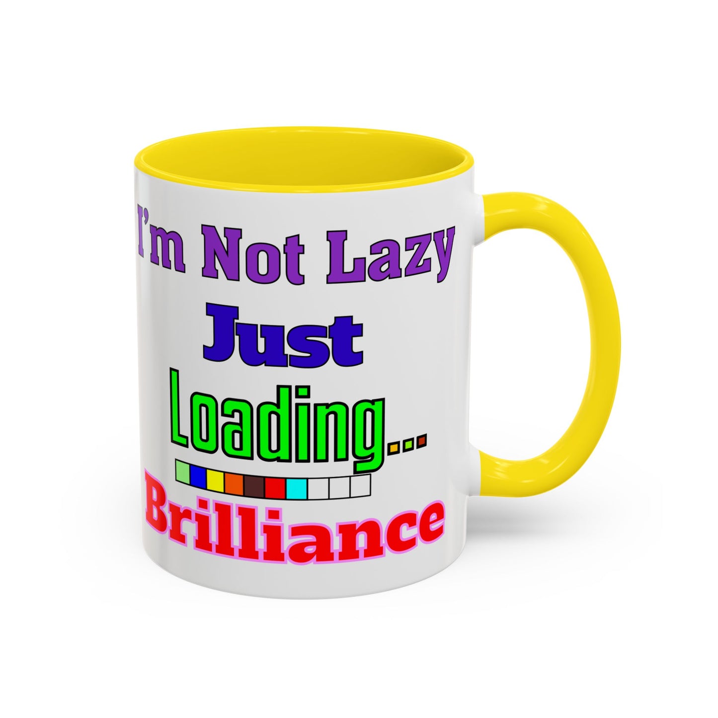 Accent Coffee Mug - I'm Not Lazy, Just Loading... Perfect Gift for Tech Lovers, Office Humor, Programmers, Coffee Lovers, Birthday