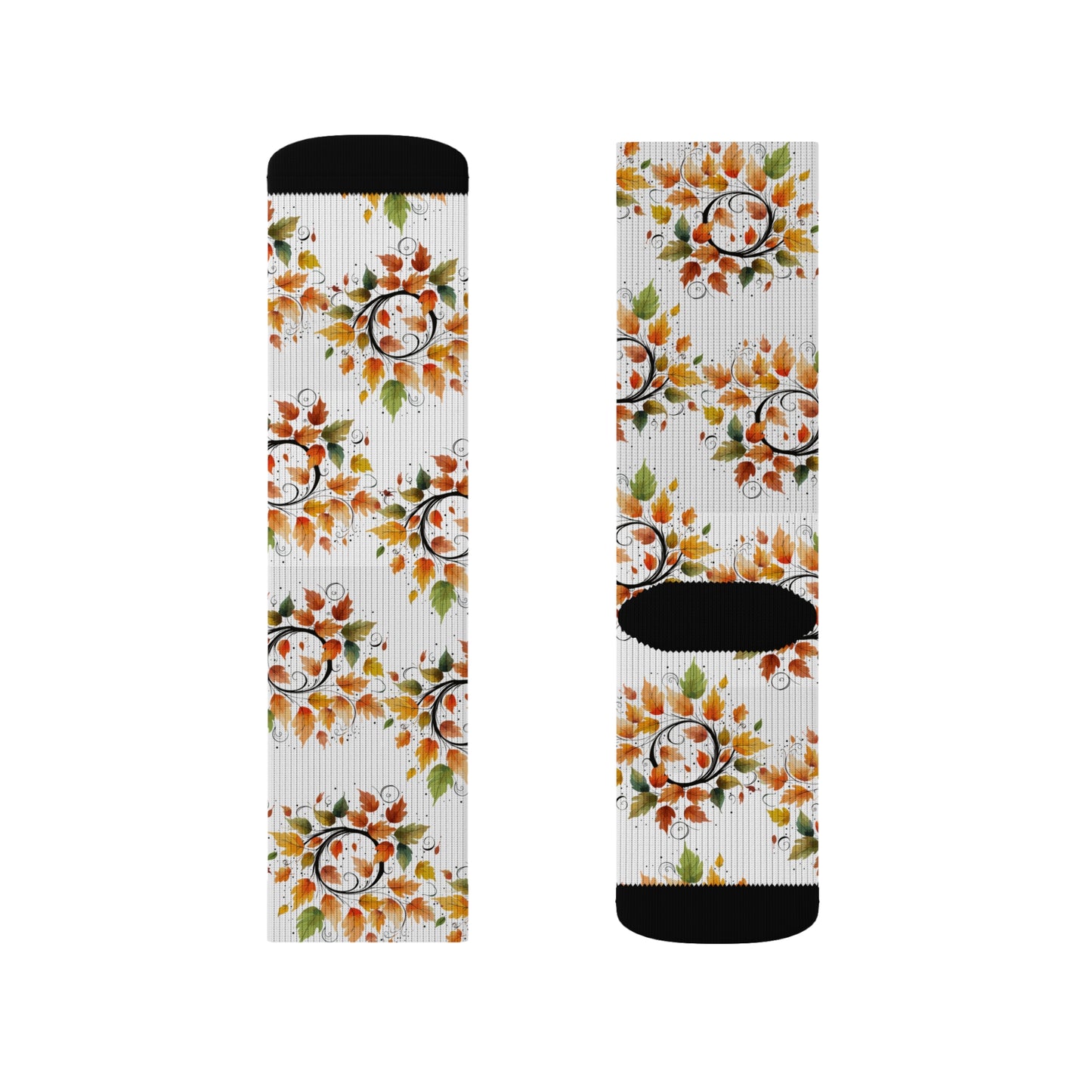 Floral Patterned Sublimation Socks, Cozy Gift for Her, Stylish Footwear for Spring, Unique Present for Celebrations