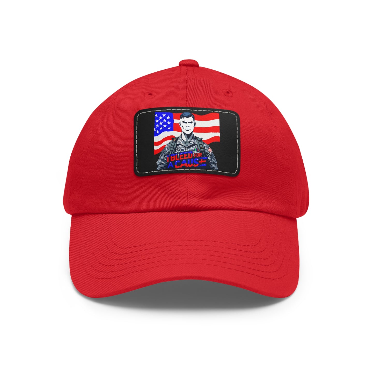 Patriotic Dad Hat with Leather Patch | Perfect Gift for Father's Day, Independence Day, Casual Outings, Outdoor Events, Everyday Wear