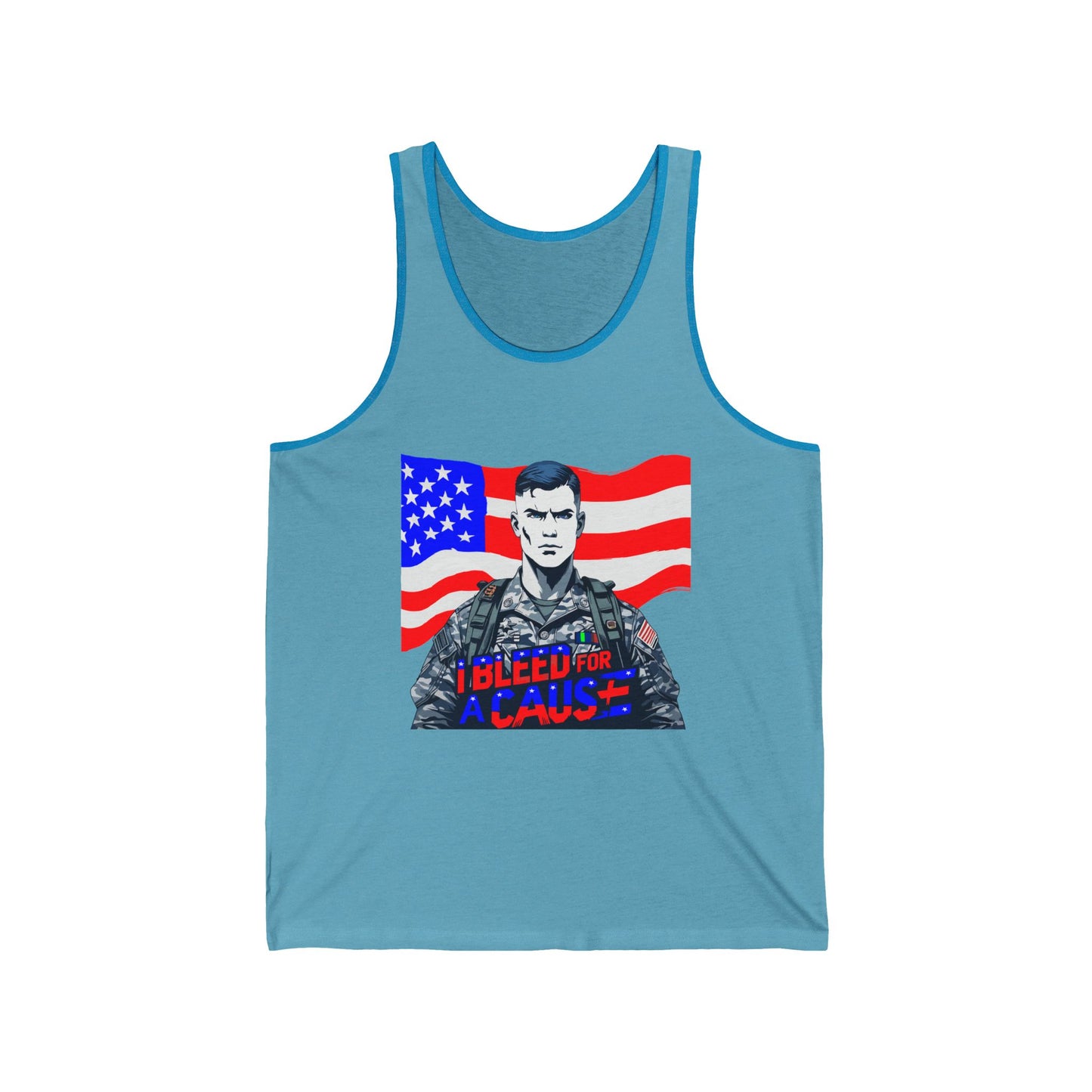 Patriotic Unisex Tank Top with Flag Design, Memorial Day, 4th of July, Casual Wear, Gifts for Veterans, Summer Style