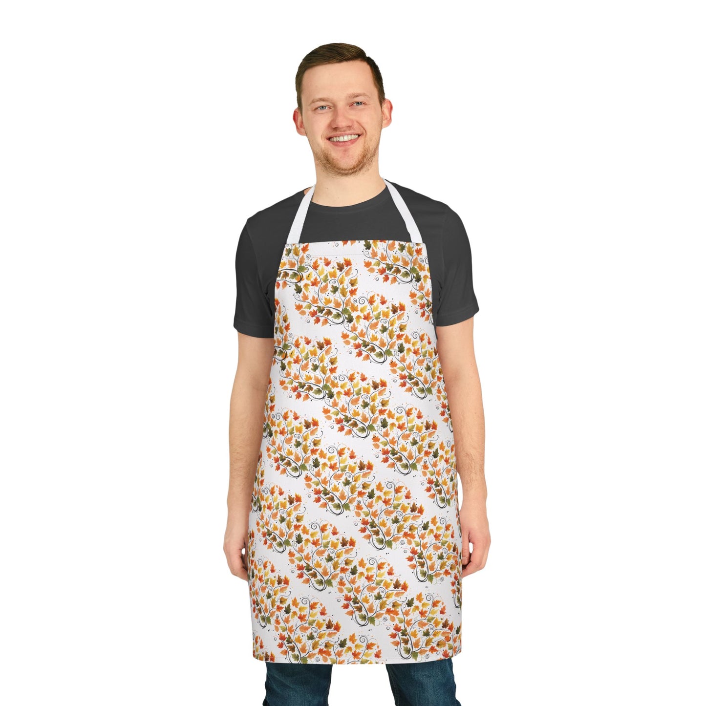 Vibrant Floral Apron with 5-Color Straps, Kitchen Gift, Cooking Apron, Chef Apron, Gardening Gift, Culinary Essentials