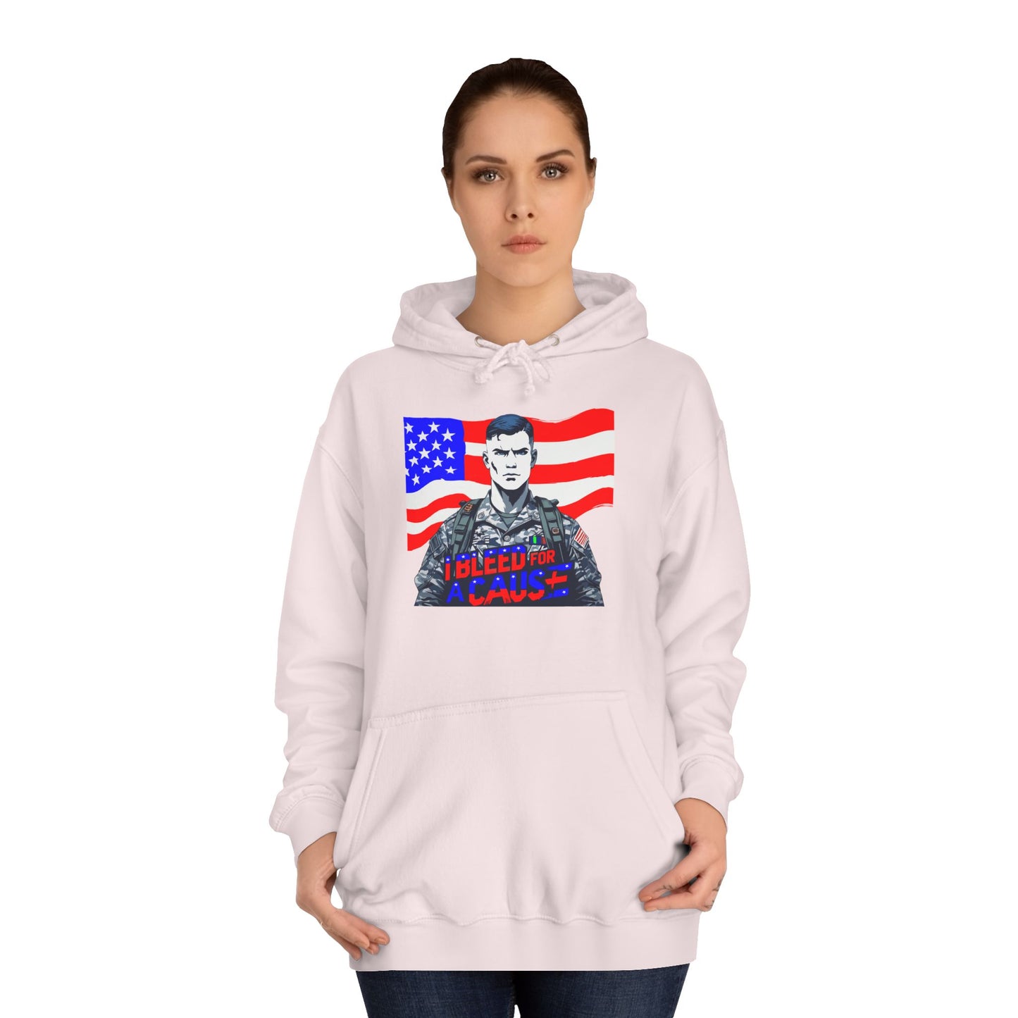 Patriotic Graphic Hoodie, Unisex College Hoodie, Casual Pullover, Gift for Students, USA Flag Sweatshirt, Cool College Apparel