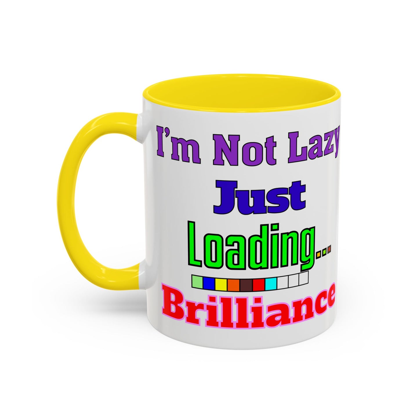 Accent Coffee Mug - I'm Not Lazy, Just Loading... Perfect Gift for Tech Lovers, Office Humor, Programmers, Coffee Lovers, Birthday