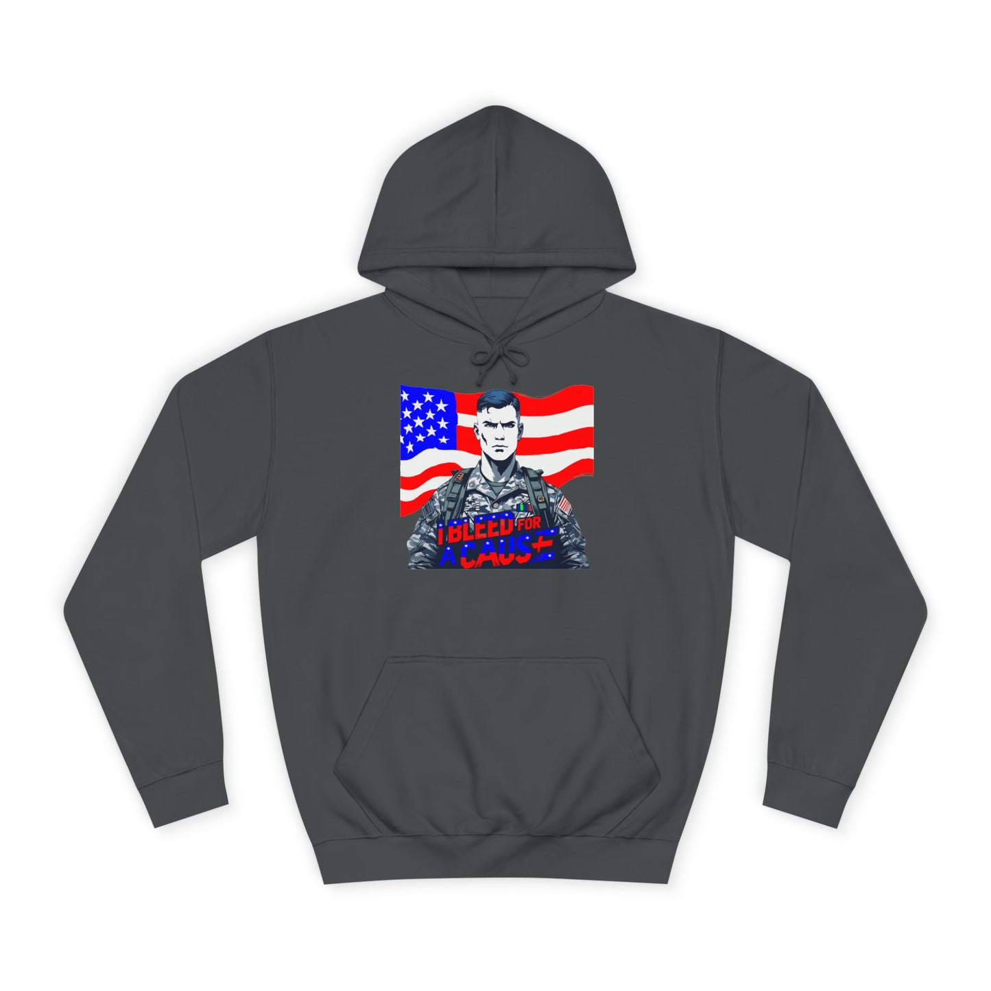 Patriotic Graphic Hoodie, Unisex College Hoodie, Casual Pullover, Gift for Students, USA Flag Sweatshirt, Cool College Apparel