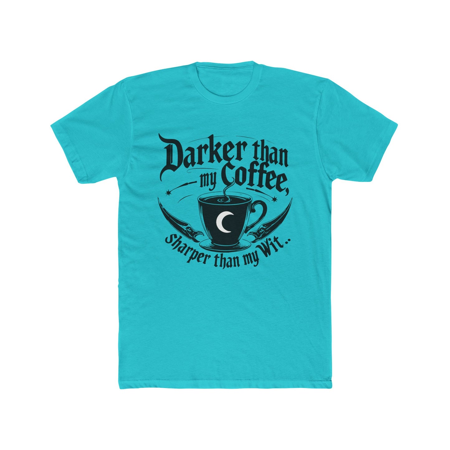 Darker Than My Coffee Unisex Crew Tee, Coffee Lover Shirt, Gifts for Baristas, Funny Tee, Casual Outfit, Coffee-Themed Merchandise