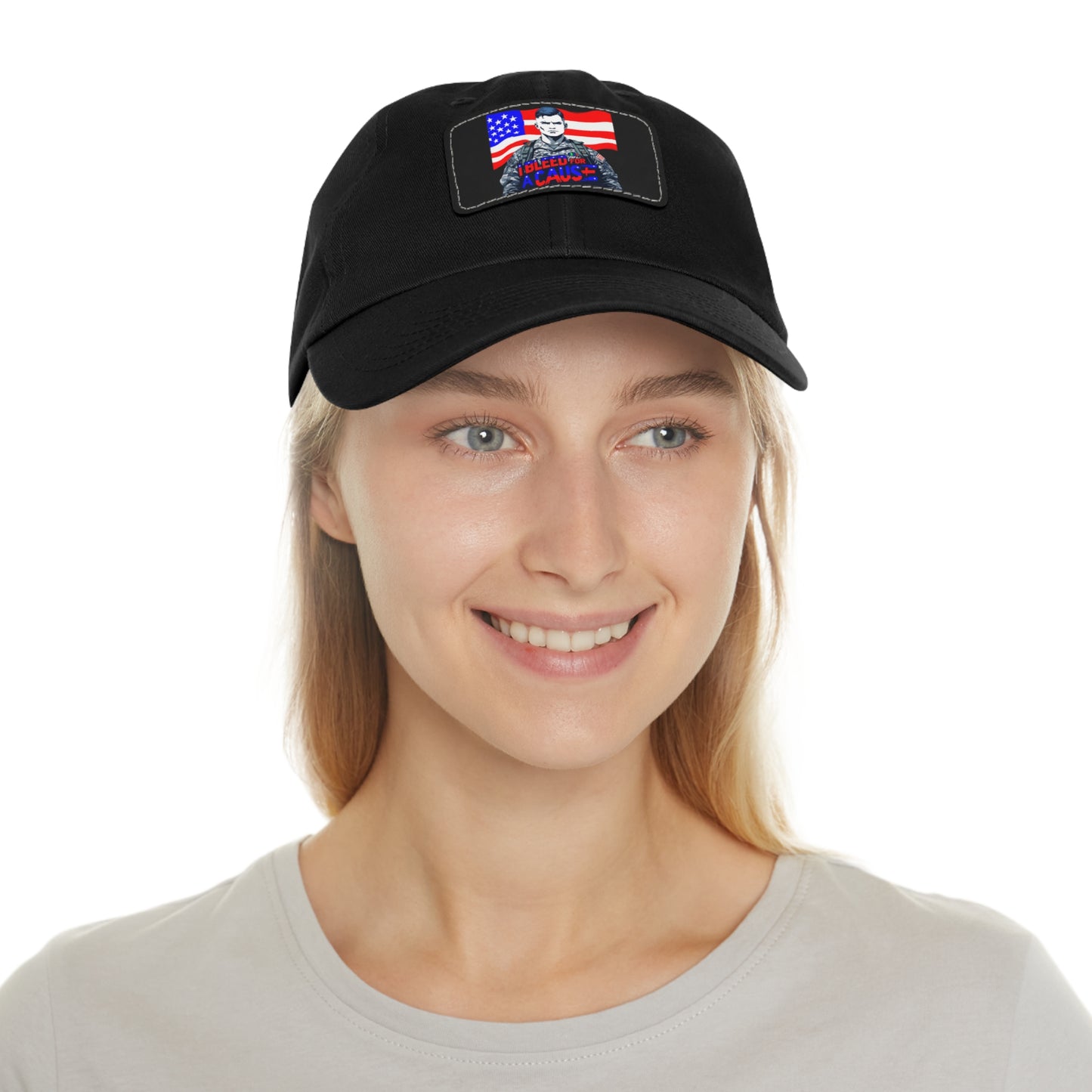 Patriotic Dad Hat with Leather Patch | Perfect Gift for Father's Day, Independence Day, Casual Outings, Outdoor Events, Everyday Wear