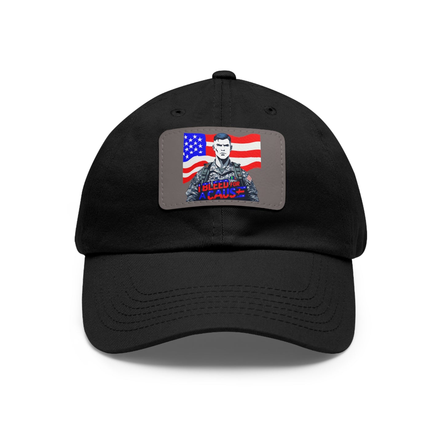 Patriotic Dad Hat with Leather Patch | Perfect Gift for Father's Day, Independence Day, Casual Outings, Outdoor Events, Everyday Wear