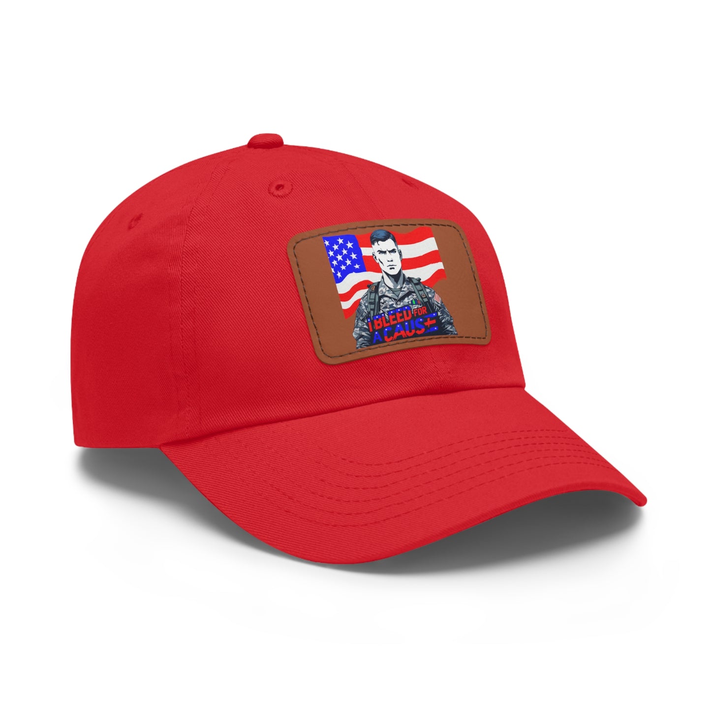 Patriotic Dad Hat with Leather Patch | Perfect Gift for Father's Day, Independence Day, Casual Outings, Outdoor Events, Everyday Wear