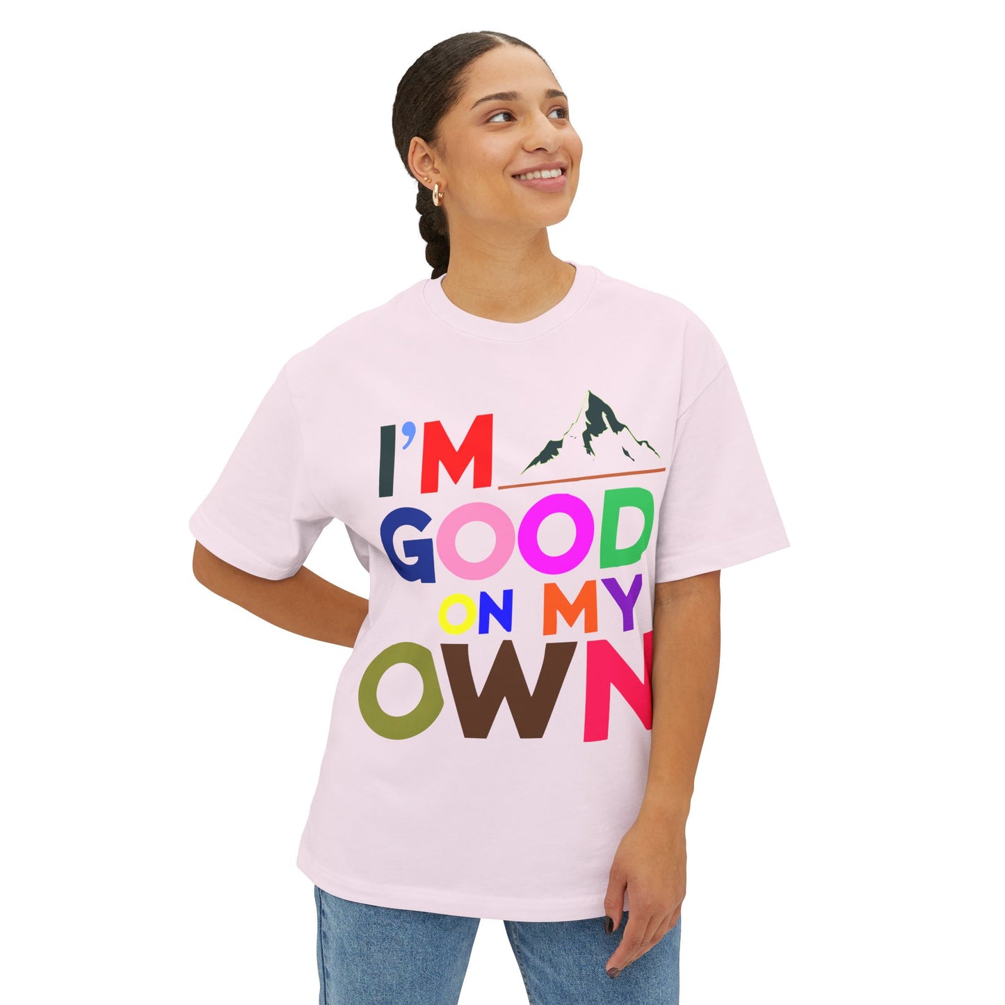 Empowering Oversized Tee, Motivational Tee, Unisex Casual Wear, Confidence Shirt, Gift for Friends, Everyday Wear