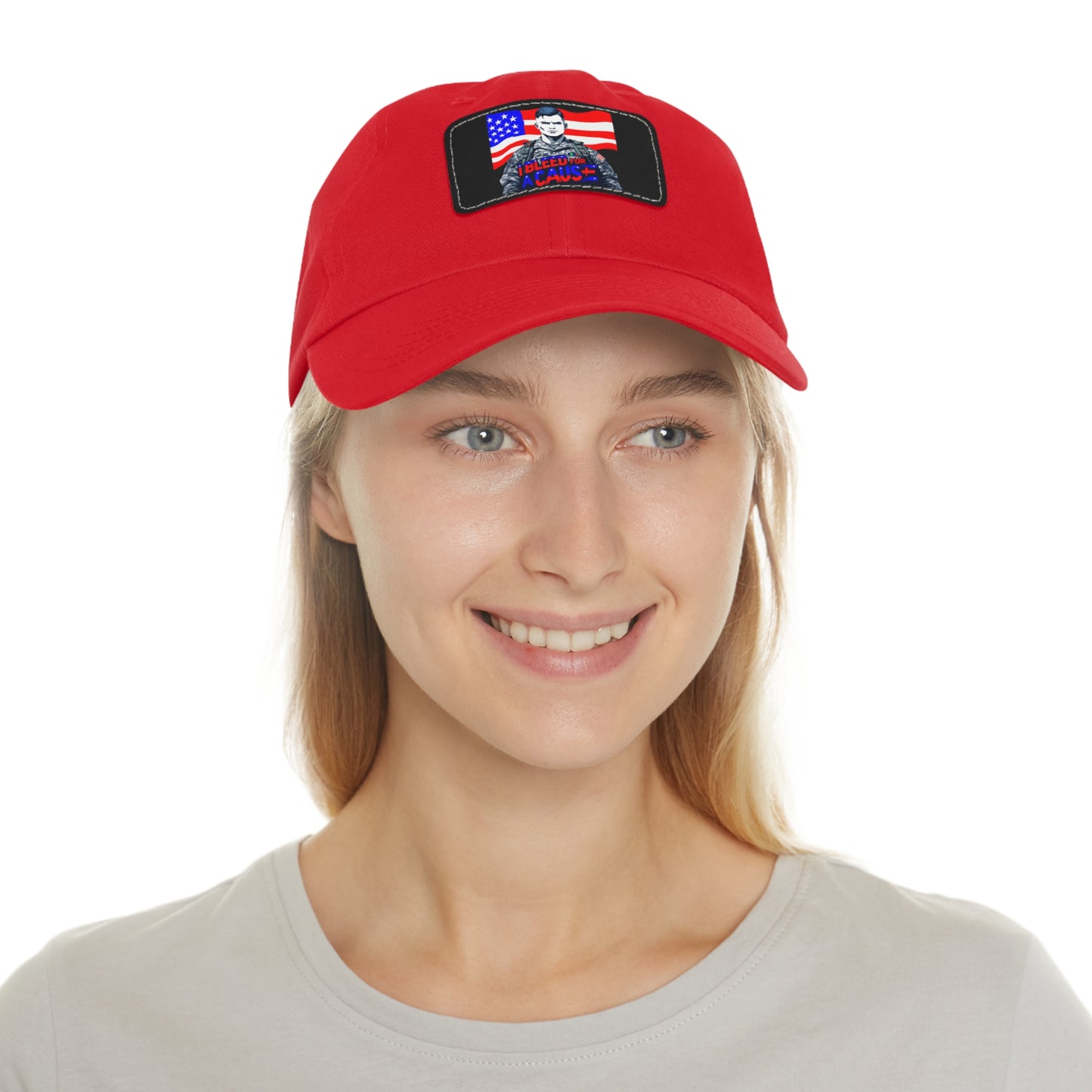 Patriotic Dad Hat with Leather Patch | Perfect Gift for Father's Day, Independence Day, Casual Outings, Outdoor Events, Everyday Wear
