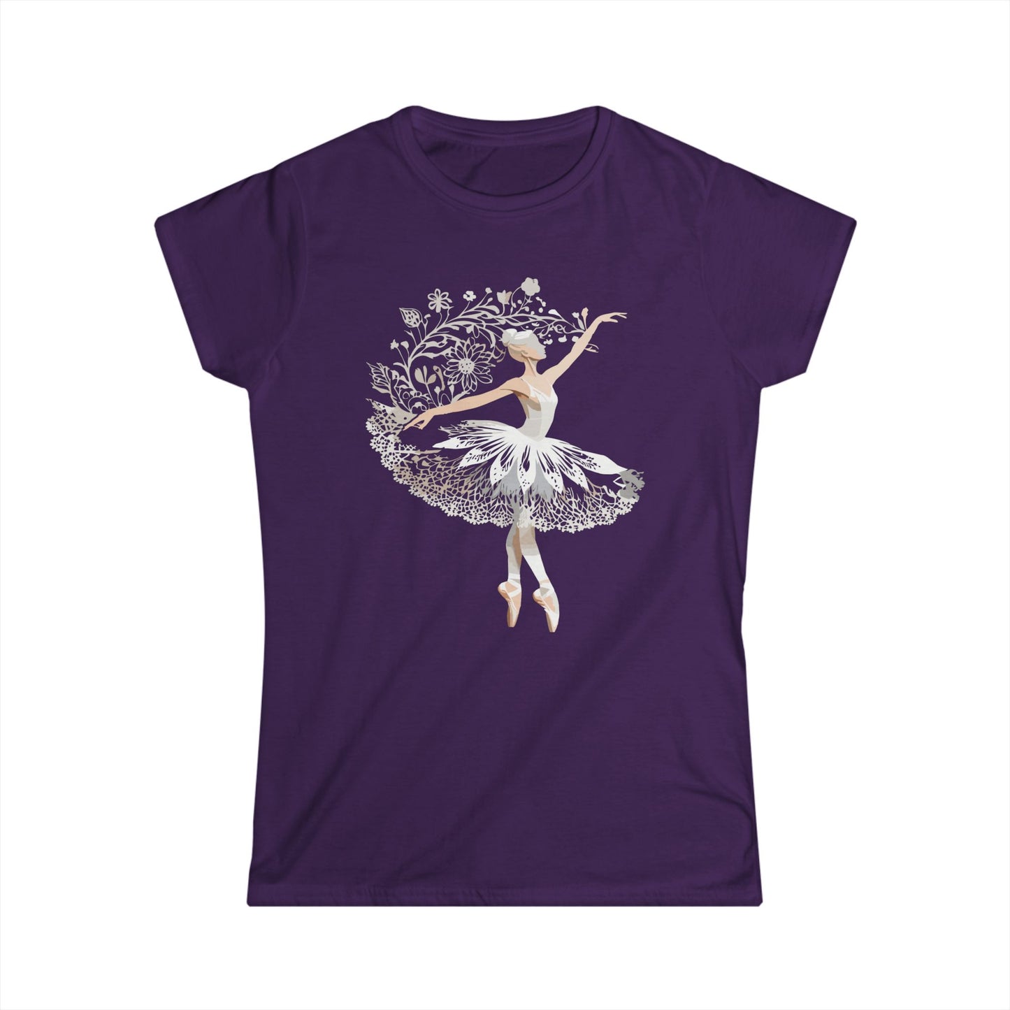Ballet Dancer Women's Softstyle Tee, Dance Gift, Ballerina Shirt, Cute Women’s Top, Dance Apparel, Elegant Casualwear