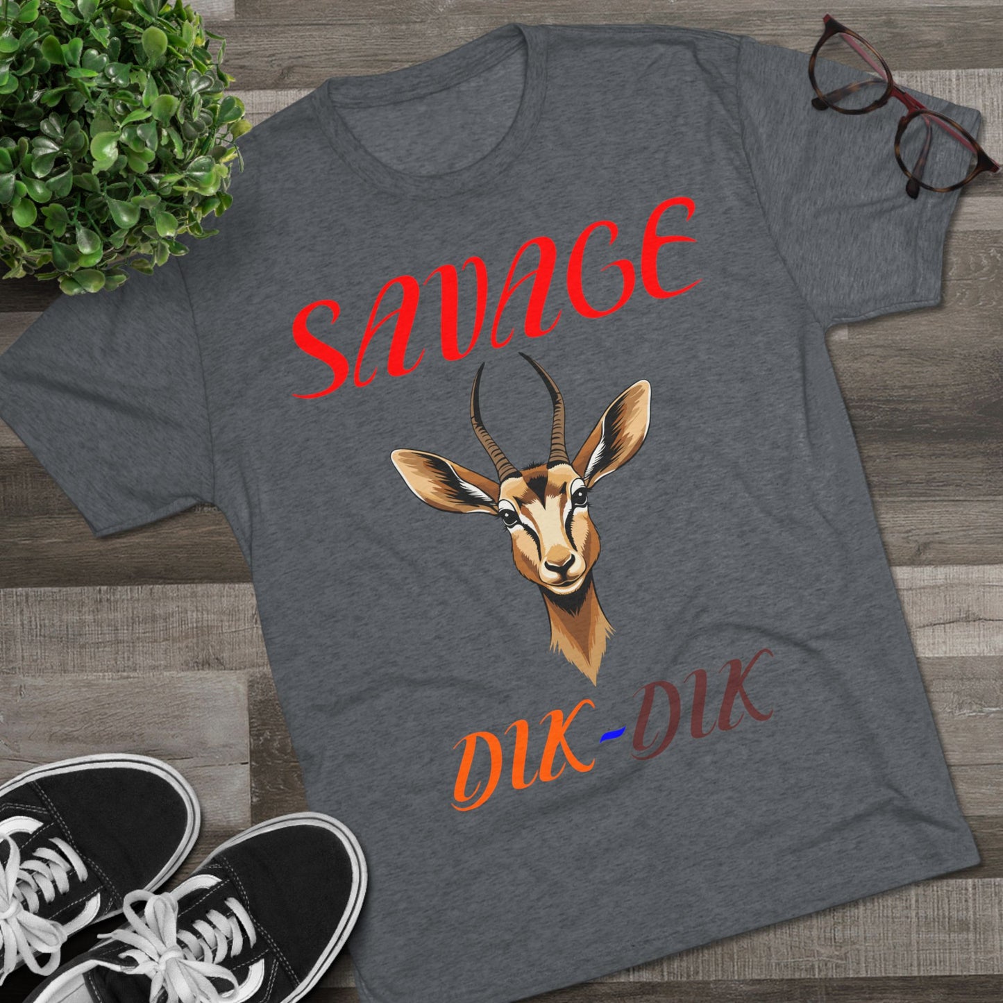 Savage Dik-Dik Unisex Tee - Trendy Graphic T-Shirt, Perfect for Casual Wear, Gift for Wildlife Lovers, Fun Statement Tee