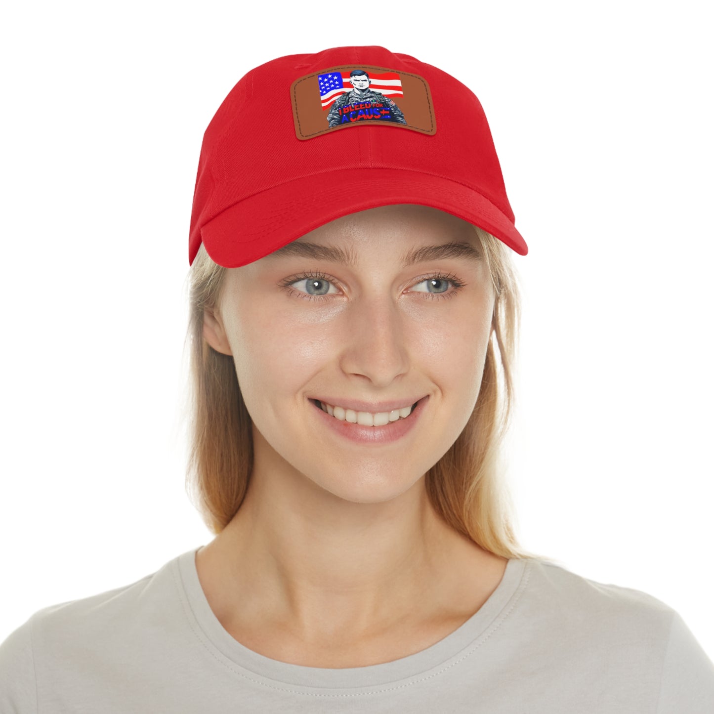Patriotic Dad Hat with Leather Patch | Perfect Gift for Father's Day, Independence Day, Casual Outings, Outdoor Events, Everyday Wear
