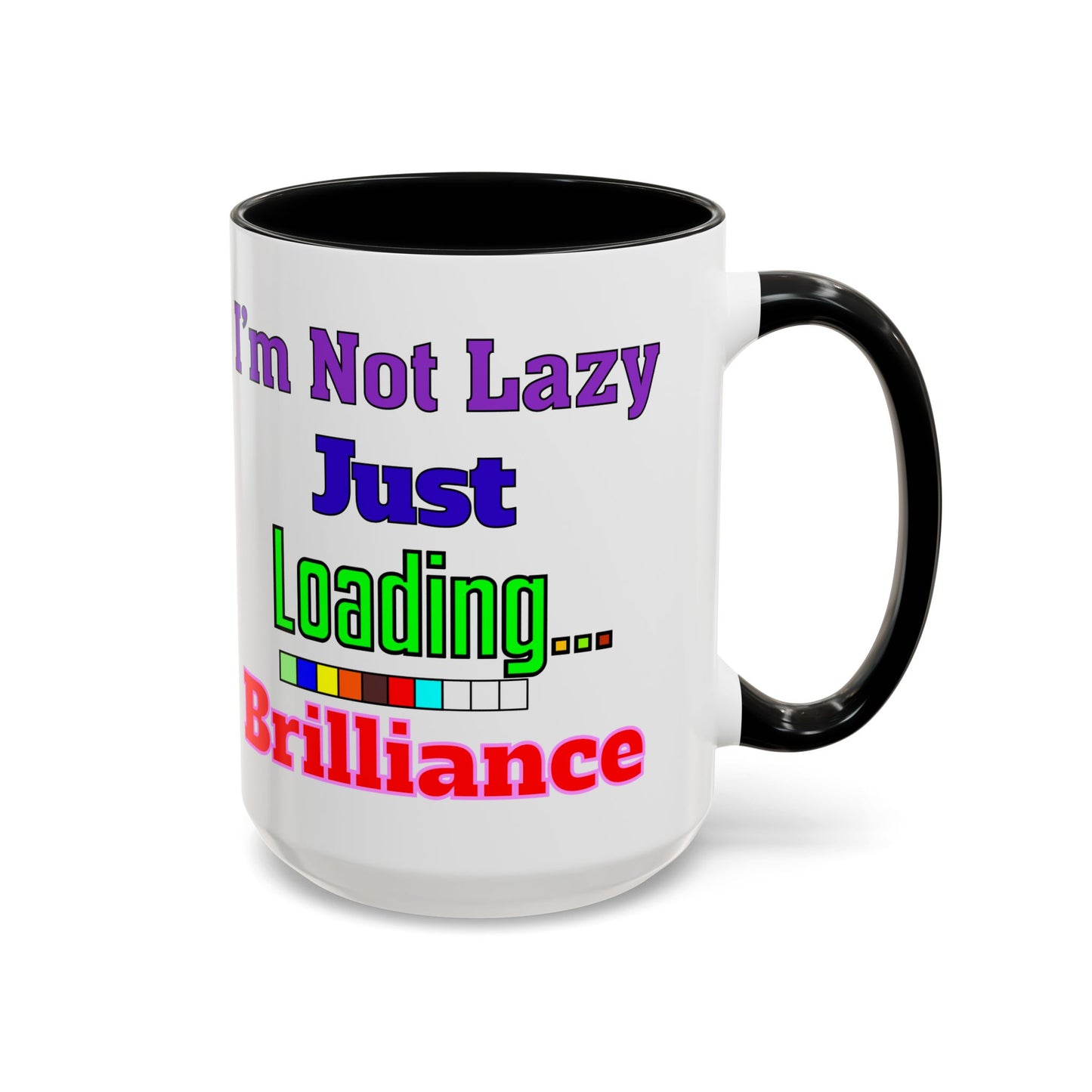 Accent Coffee Mug - I'm Not Lazy, Just Loading... Perfect Gift for Tech Lovers, Office Humor, Programmers, Coffee Lovers, Birthday