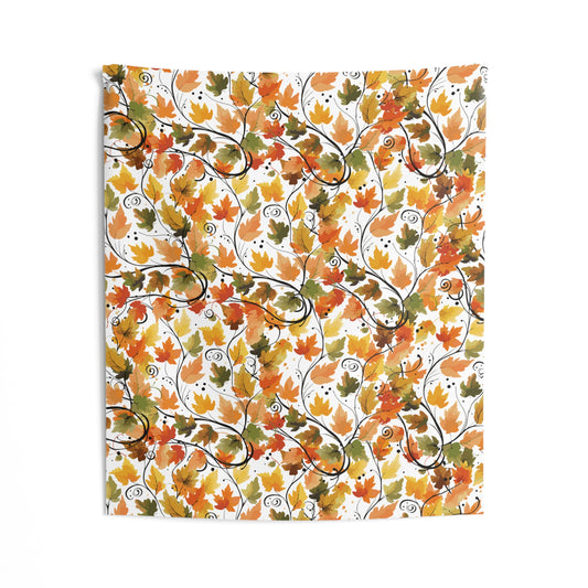 Autumn Leaf Wall Tapestry - Cozy Home Decor, Nature-Inspired Art, Fall Aesthetic, Seasonal Room Accent, Perfect for Thanksgiving