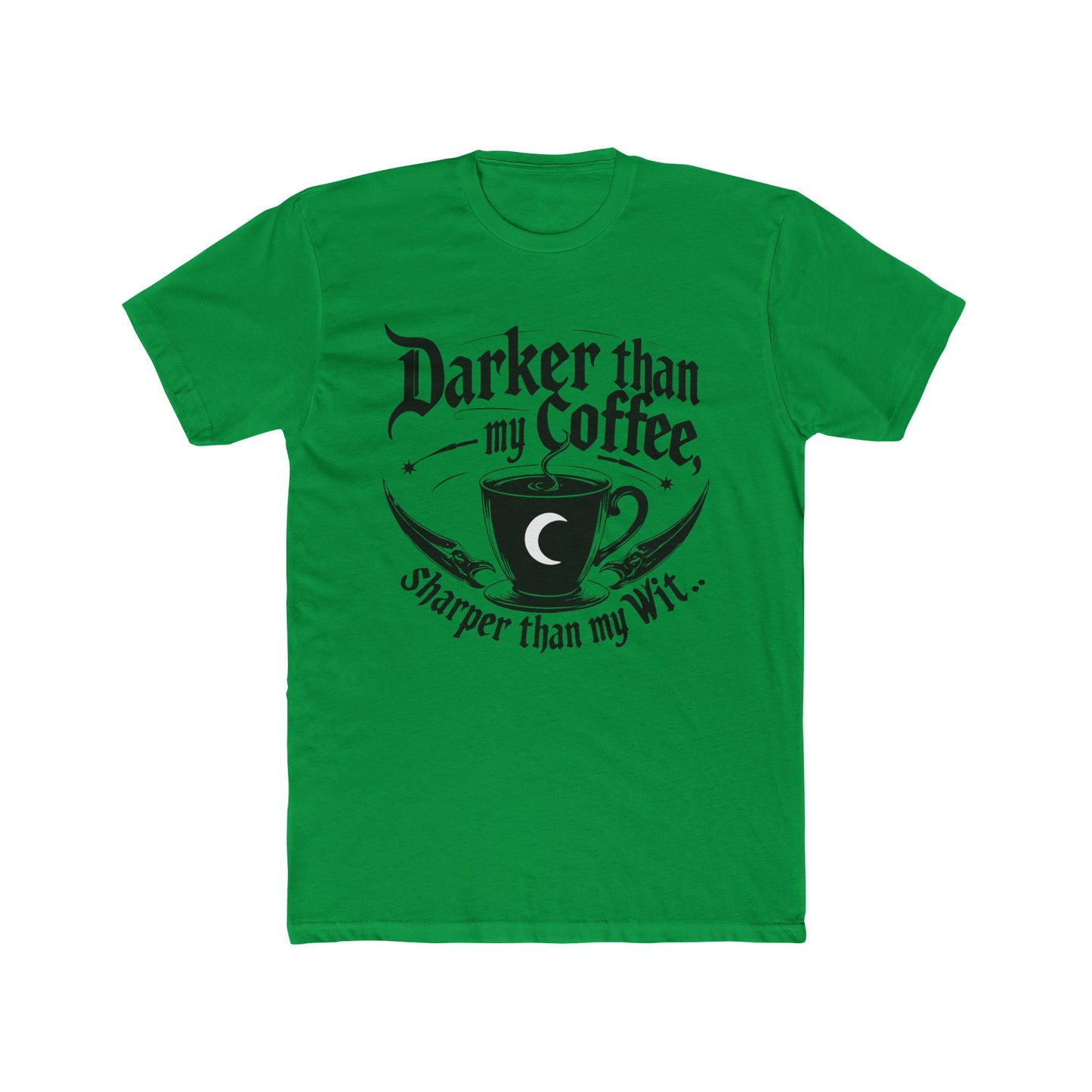 Darker Than My Coffee Unisex Crew Tee, Coffee Lover Shirt, Gifts for Baristas, Funny Tee, Casual Outfit, Coffee-Themed Merchandise