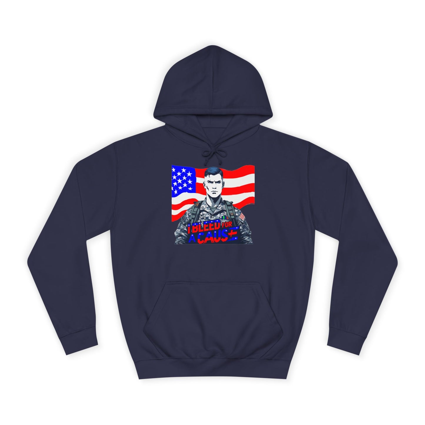 Patriotic Graphic Hoodie, Unisex College Hoodie, Casual Pullover, Gift for Students, USA Flag Sweatshirt, Cool College Apparel