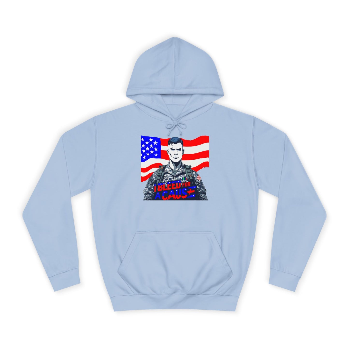Patriotic Graphic Hoodie, Unisex College Hoodie, Casual Pullover, Gift for Students, USA Flag Sweatshirt, Cool College Apparel