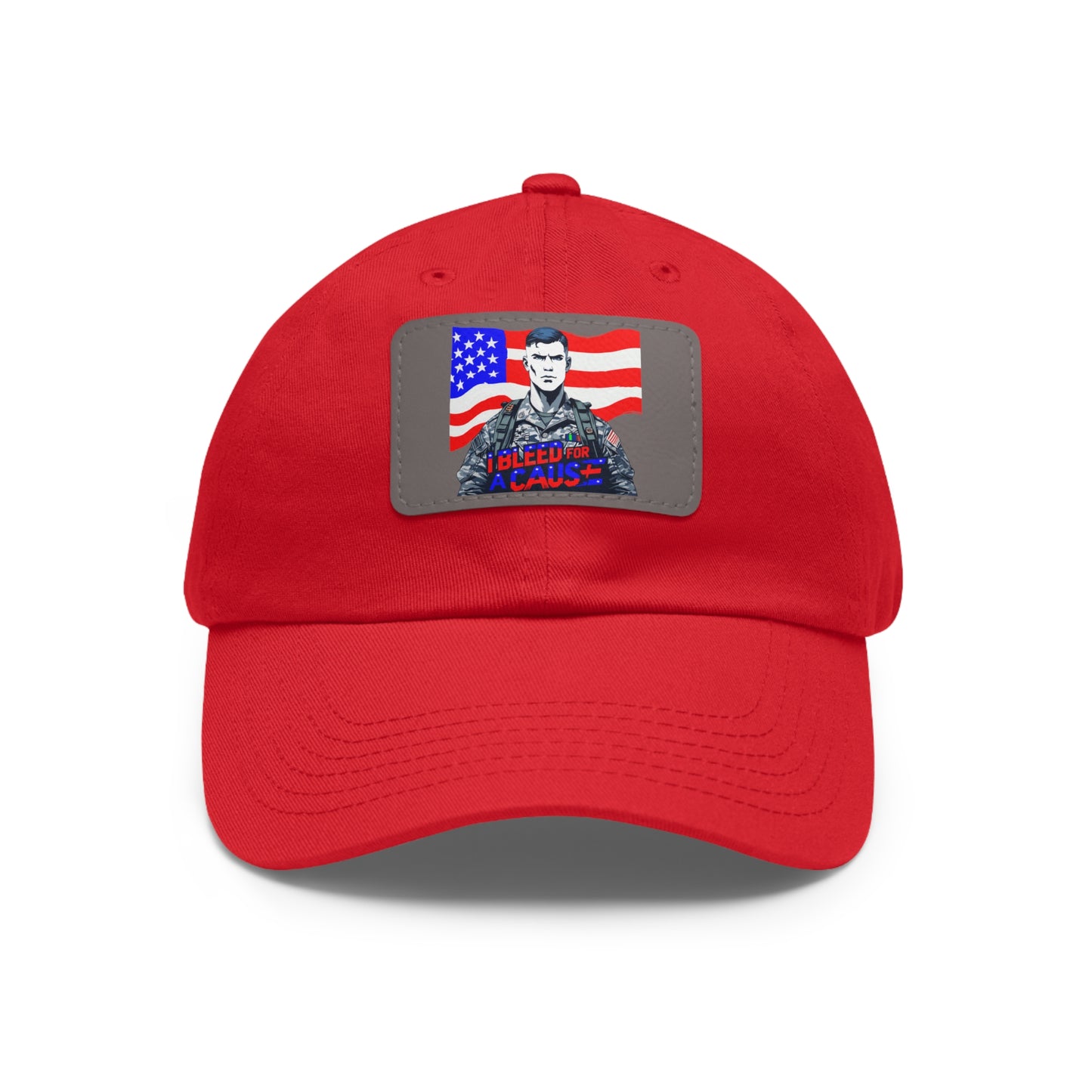 Patriotic Dad Hat with Leather Patch | Perfect Gift for Father's Day, Independence Day, Casual Outings, Outdoor Events, Everyday Wear