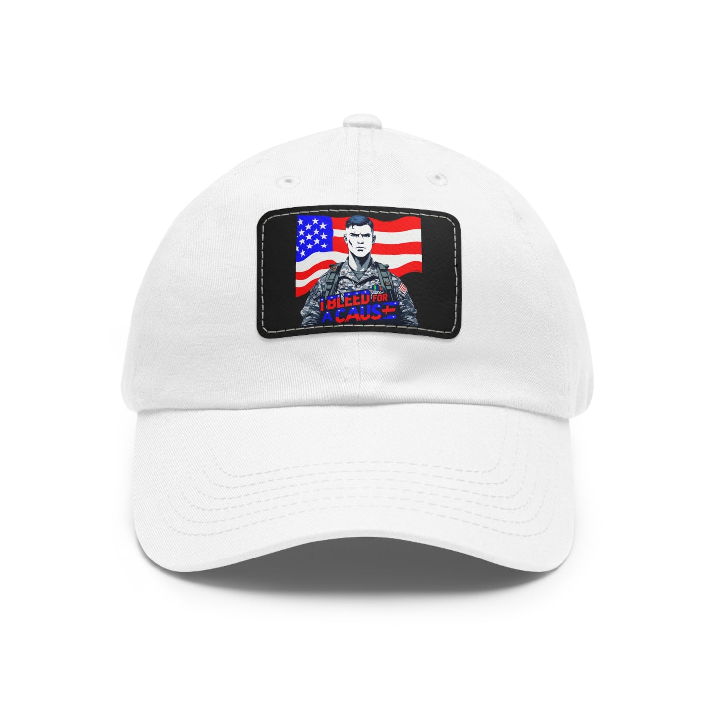 Patriotic Dad Hat with Leather Patch | Perfect Gift for Father's Day, Independence Day, Casual Outings, Outdoor Events, Everyday Wear