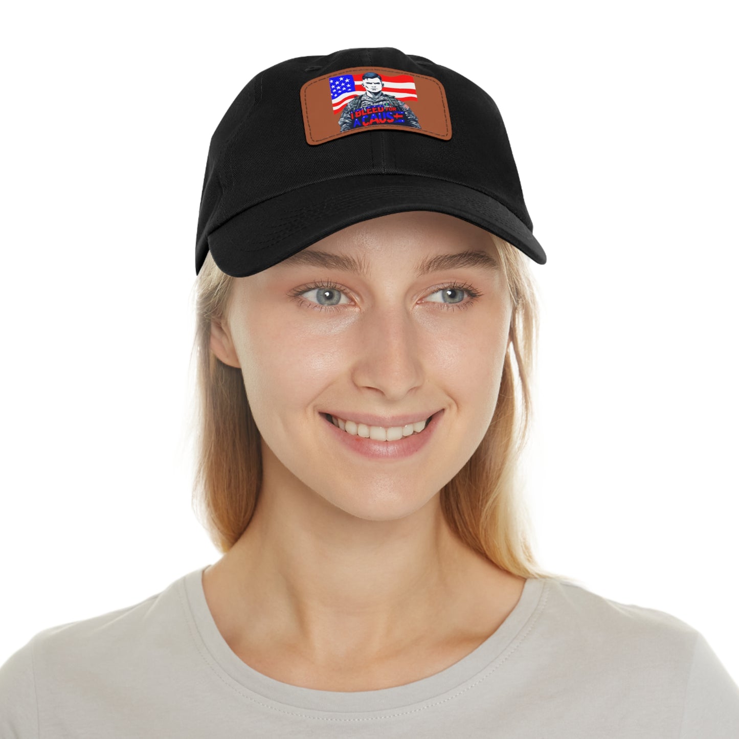 Patriotic Dad Hat with Leather Patch | Perfect Gift for Father's Day, Independence Day, Casual Outings, Outdoor Events, Everyday Wear