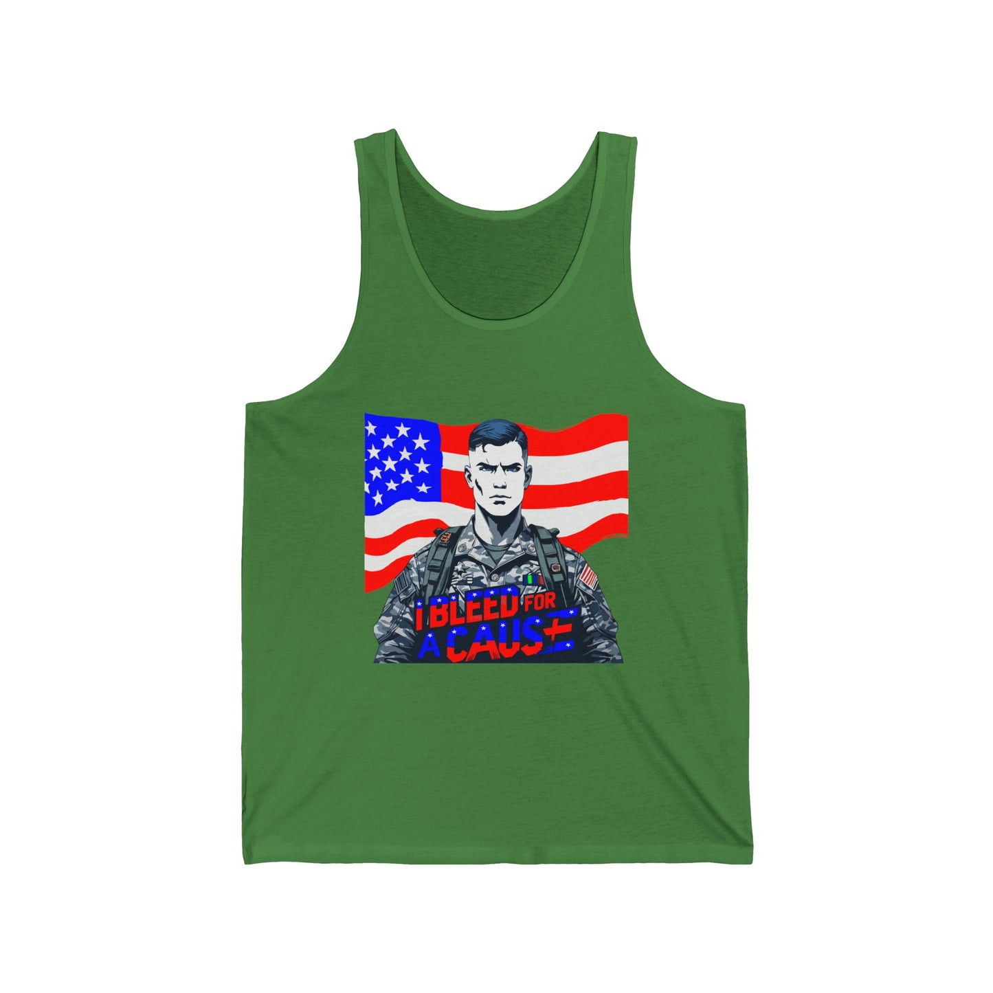 Patriotic Unisex Tank Top with Flag Design, Memorial Day, 4th of July, Casual Wear, Gifts for Veterans, Summer Style