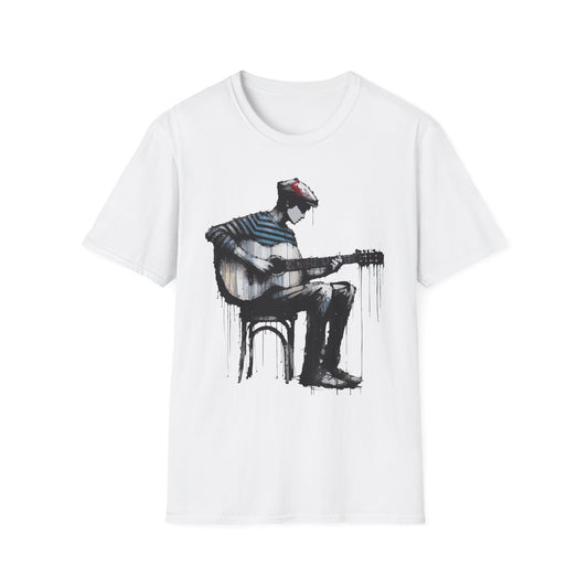 Artistic Guitarist Unisex T-Shirt | Music Lover Gift, Casual Wear, Festival Apparel, Creative Style, Unique Design