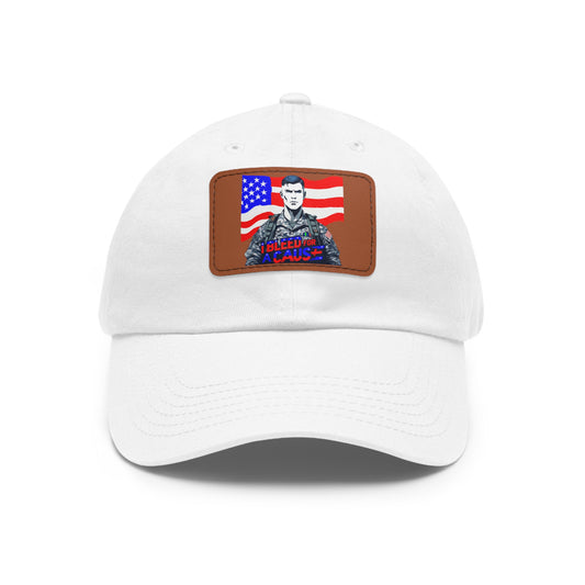Patriotic Dad Hat with Leather Patch | Perfect Gift for Father's Day, Independence Day, Casual Outings, Outdoor Events, Everyday Wear